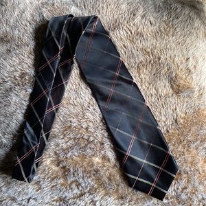 Claiborne Silk Designer Black Silk Tie